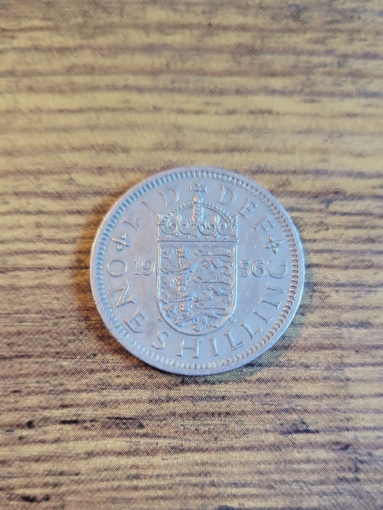 Other - Vintage 1956 United Kingdom One Shilling Collectible Coin - Silver Tones